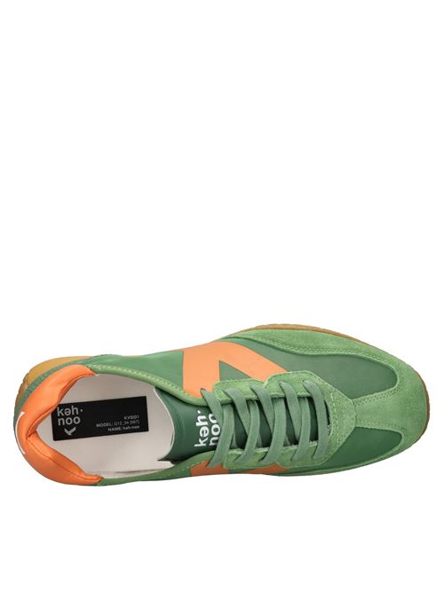 Sneakers in camoscio ecopelle e tessuto KEH NOO | S00KM9753VERDE-ARANCIO